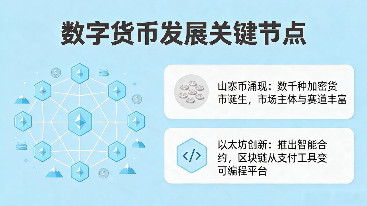 数字货币发展史图解：从密码学实验到全球主流资产