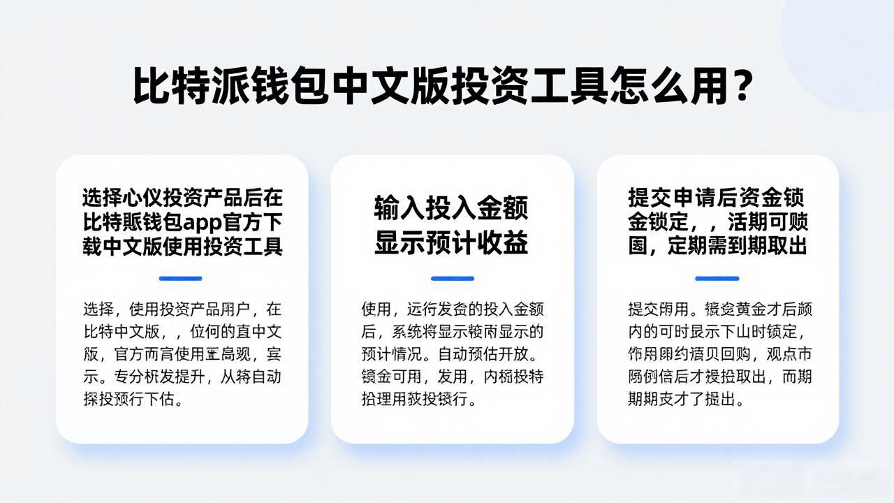 如何在比特派钱包app官方下载中文版中使用投资工具_比特派钱包中文版投资功能_比特派钱包投资产品流动性规则