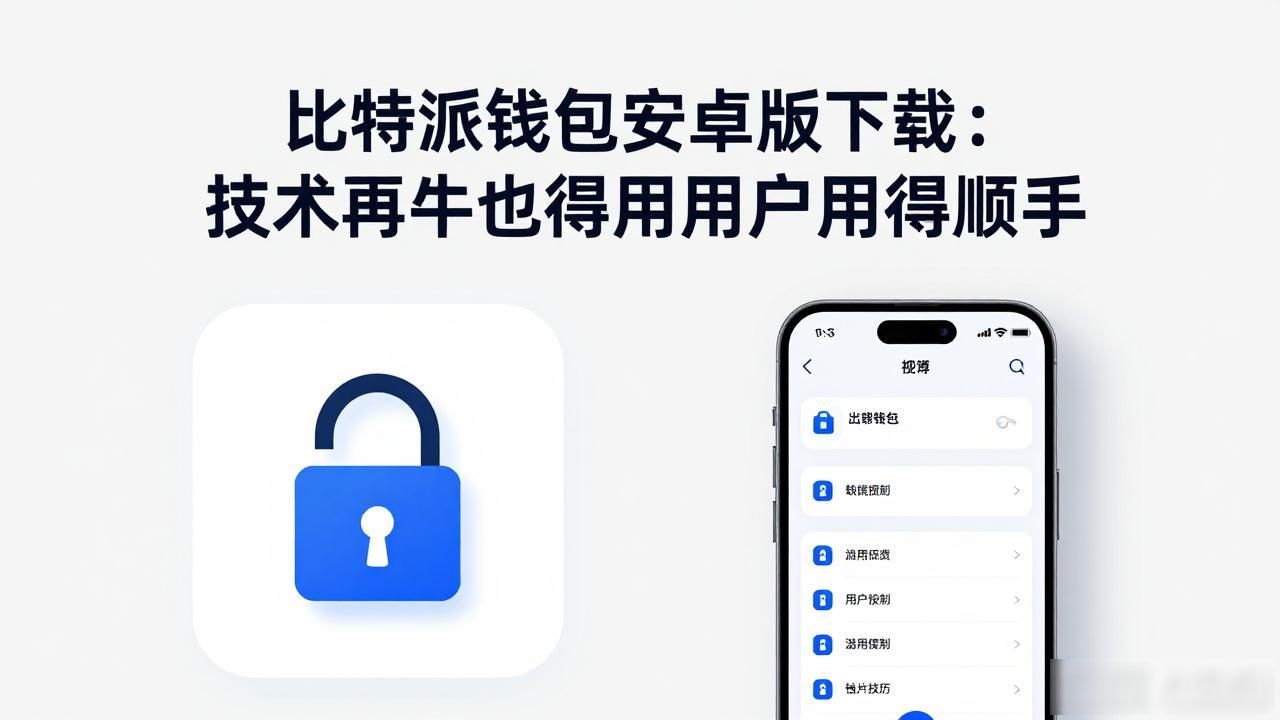 比特派钱包安卓版下载：技术再牛也得让用户用得顺手