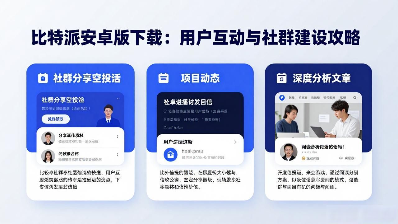 比特派安卓版下载的用户互动与社群建设_比特派安卓版社区互动_比特派钱包社群氛围