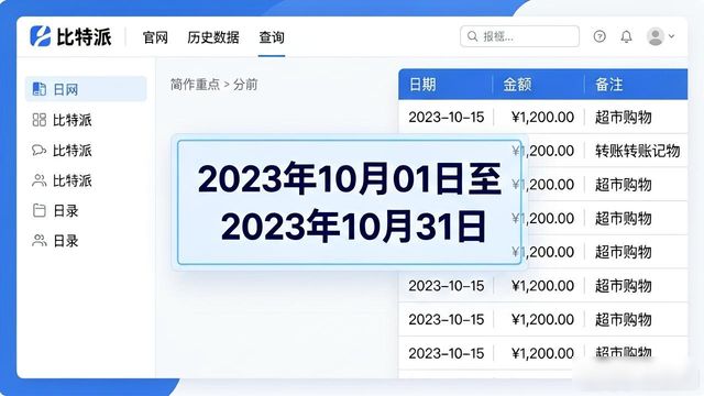 比特派官网查历史数据教程
