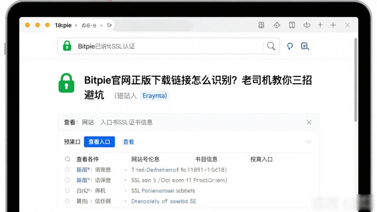 Bitpie官网正版下载链接怎么识别？老司机教你三招避坑