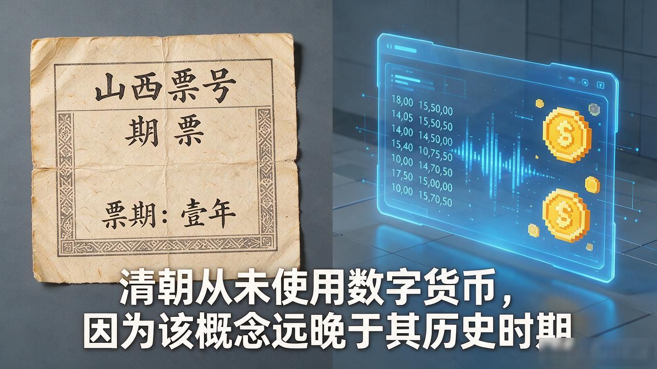 清朝从未使用数字货币，因为该概念远晚于其历史时期。