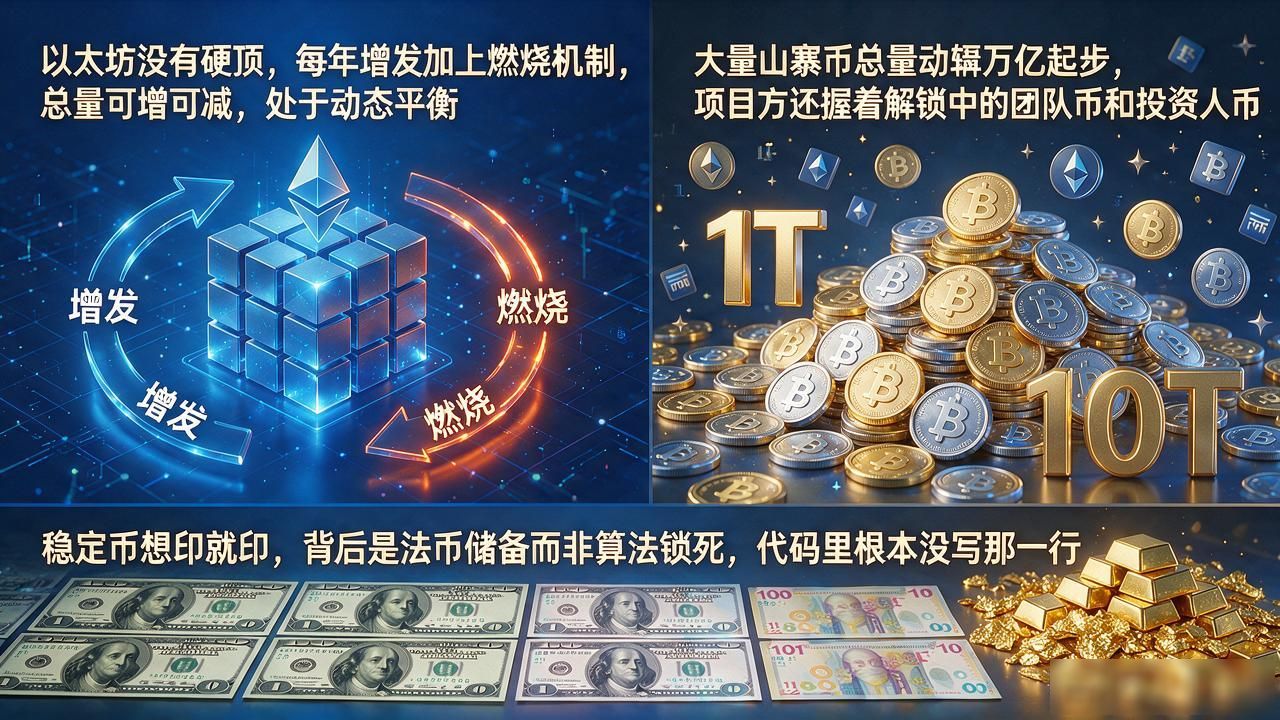 数字货币还有限量吗？大部分币根本没上限，别只看白皮书那个数字