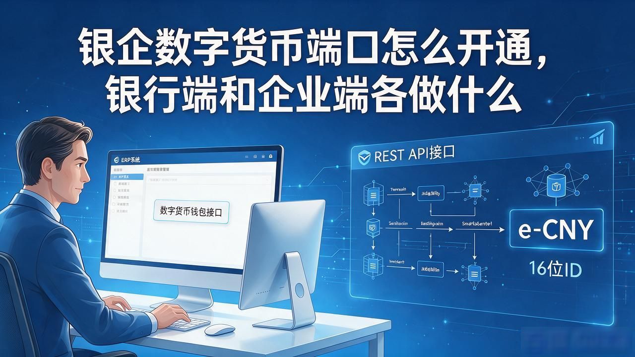银企数字货币端口怎么开通，银行端和企业端各做什么