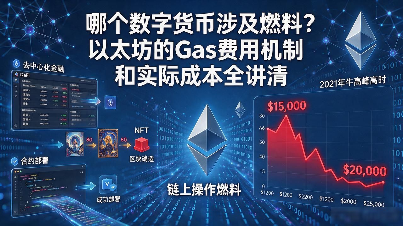 哪个数字货币涉及燃料？以太坊的Gas费用机制和实际成本全讲清