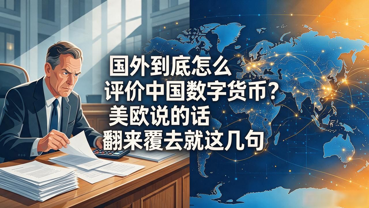 国外到底怎么评价中国数字货币？美欧说的话翻来覆去就这几句