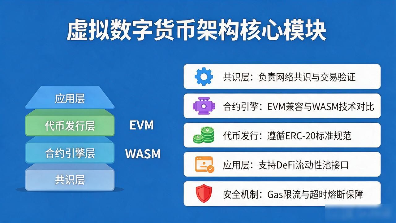 虚拟数字货币架构设计怎么搭？从共识层到应用层五个核心模块拆解