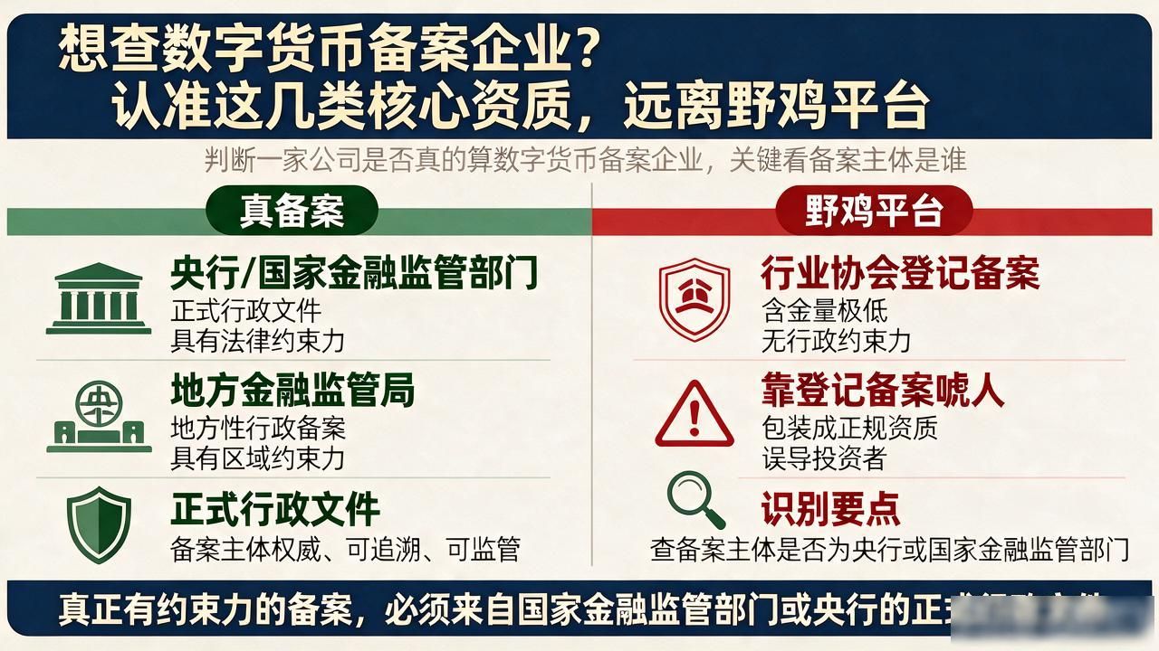 想查数字货币备案企业？认准这几类核心资质，远离野鸡平台