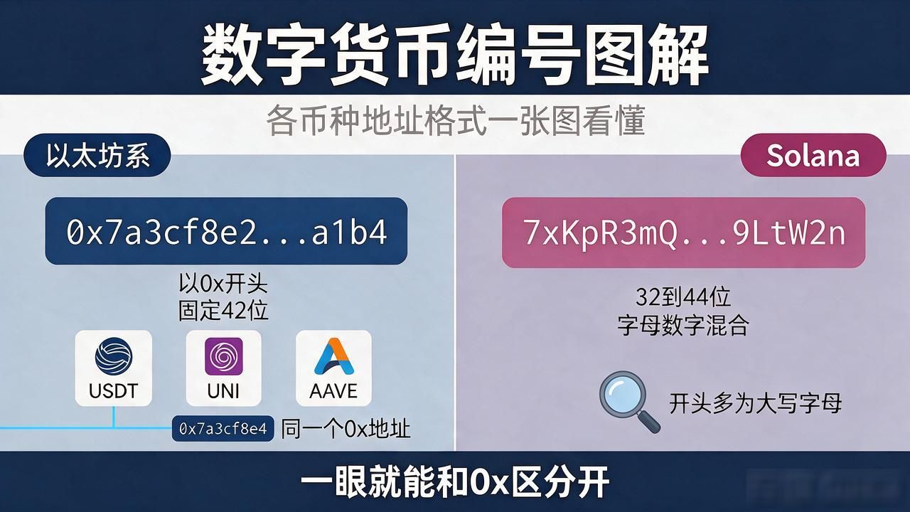 数字货币编号大全图解：各币种地址格式一张图看懂