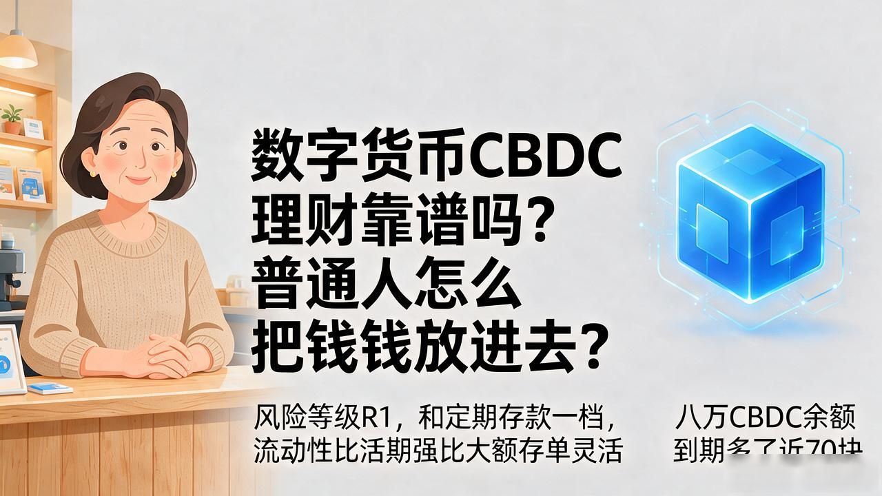 数字货币CBDC理财靠谱吗？普通人怎么把钱放进去