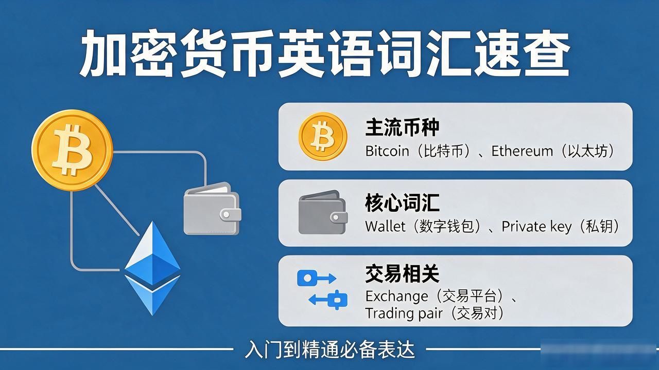 加密货币英语词汇速查：从入门到精通必备表达
