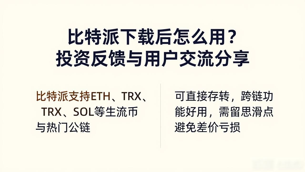 比特派下载后怎么用？投资反馈与用户交流分享