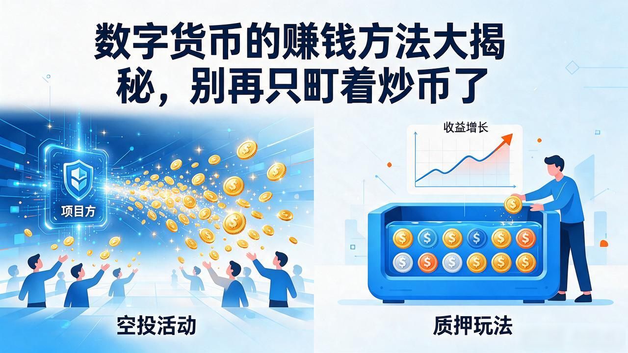 数字货币的赚钱方法大揭秘，别再只盯着炒币了