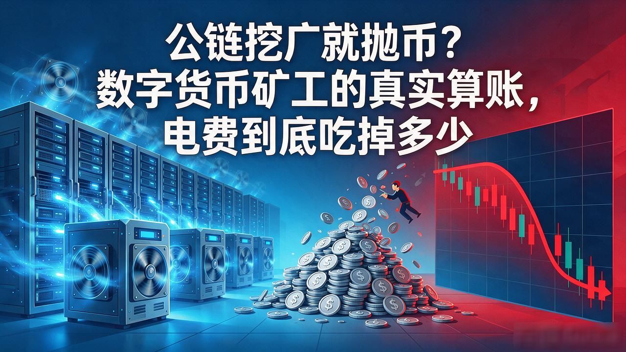 公链挖矿就抛币？数字货币矿工的真实算账，电费到底吃掉多少